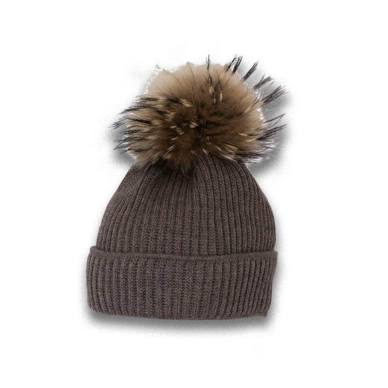 Damenstrickmütze mit Bommel für Jagd und Freizeit von Faustmann