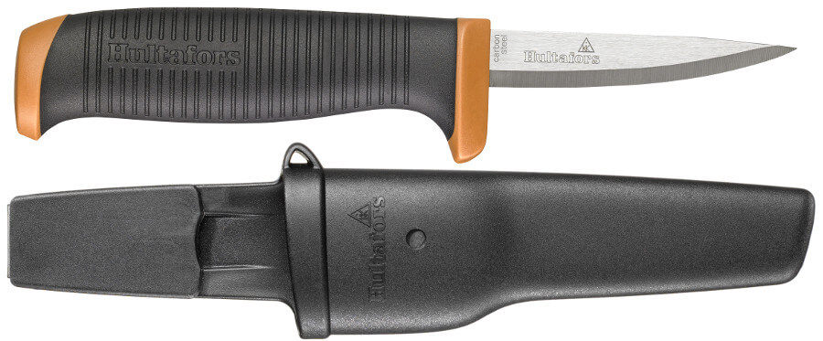 Outdoormesser zum ringeln mit schmaler Klinge aus Carbonstahl von Hultafors