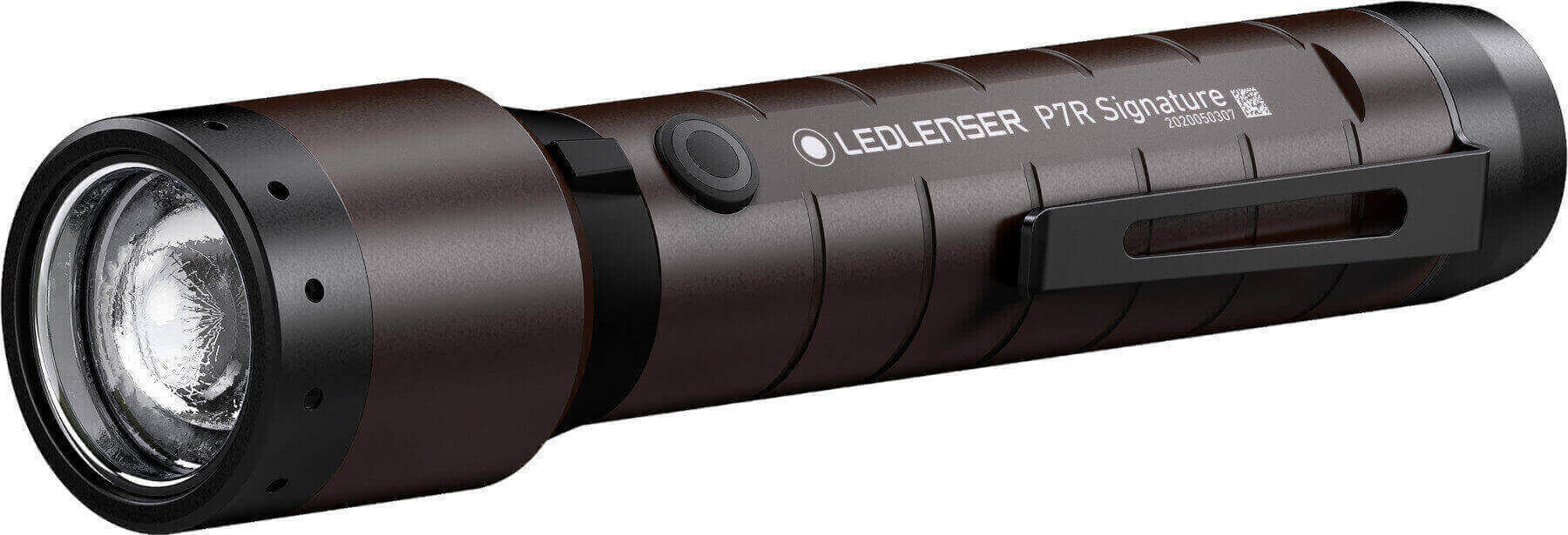 Taschenlampe P7R Signature liegend mit Gürtelclip