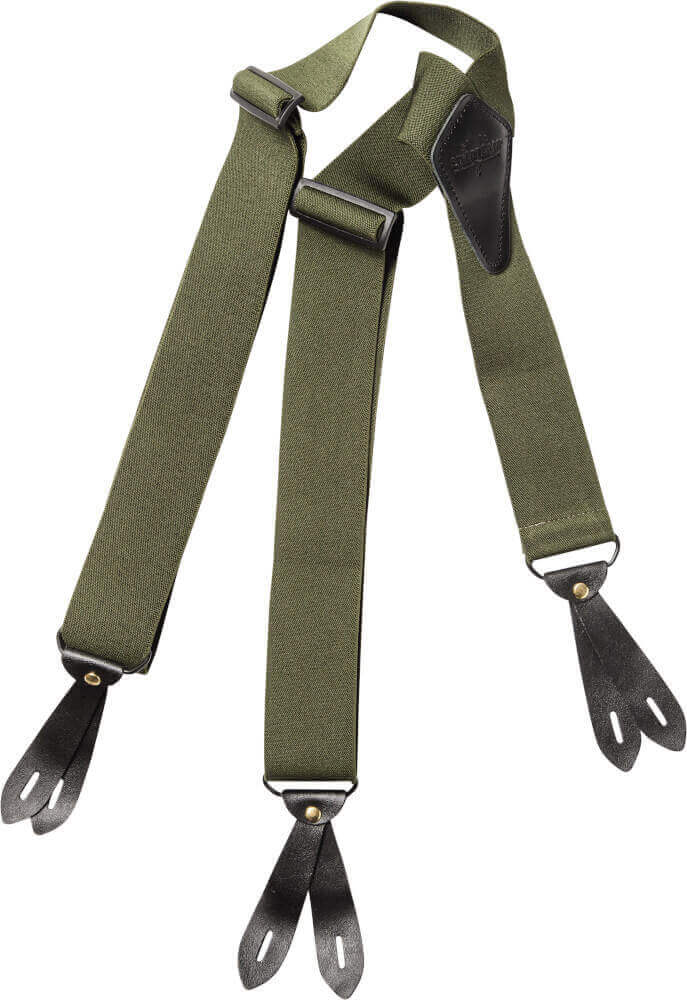 Hosenträger oliv 4cm breit zu  knöpfen von Swedteam