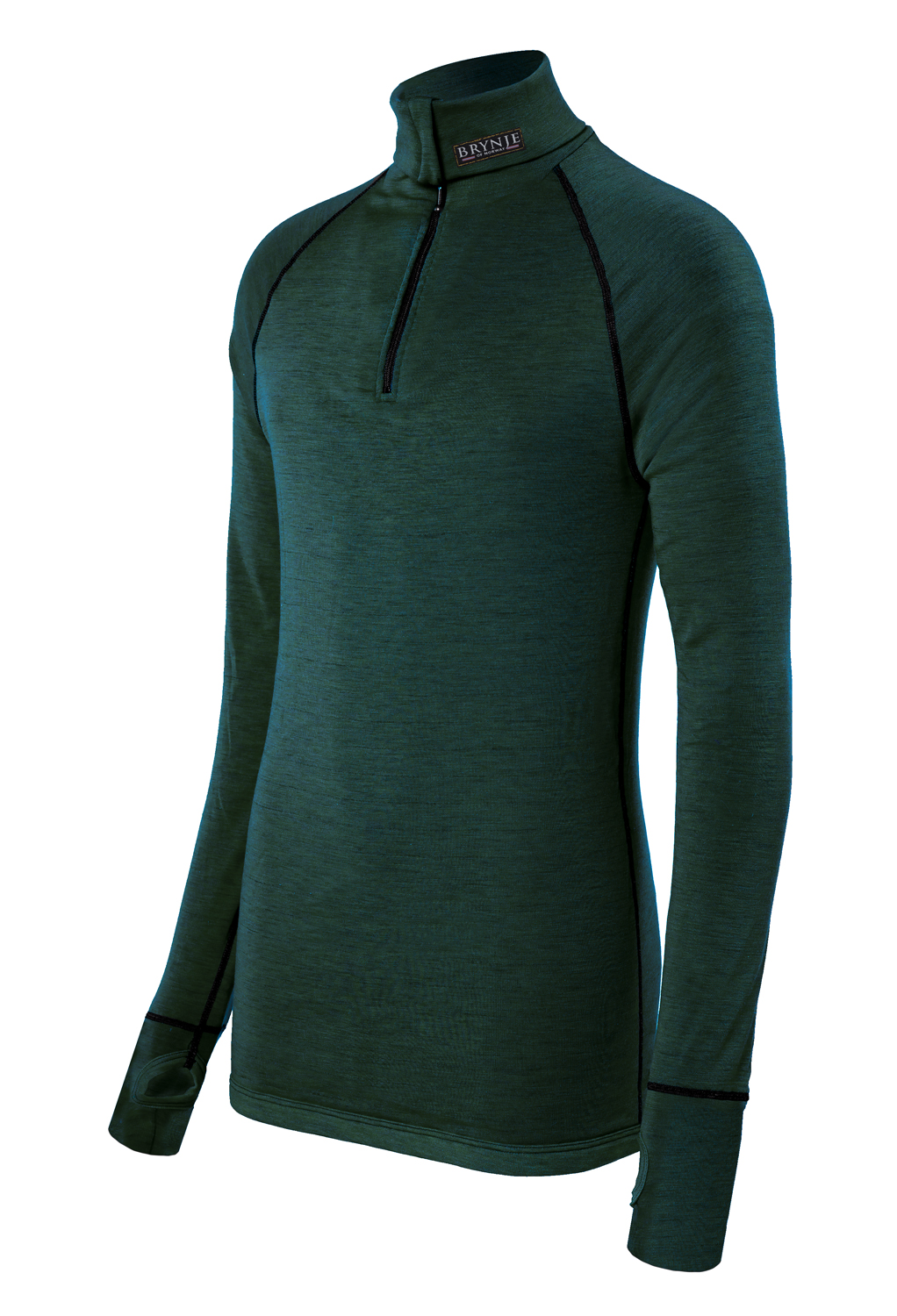 Brynje Actic Zip Polo Thermoshirt mit Daumengriff und Merinowolle für den Ansitz im Winter