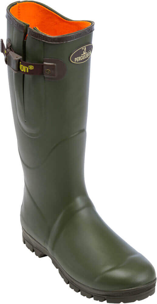 Gummistiefel mit Neoprenfutter und verstellbarem Schaft von Percussion