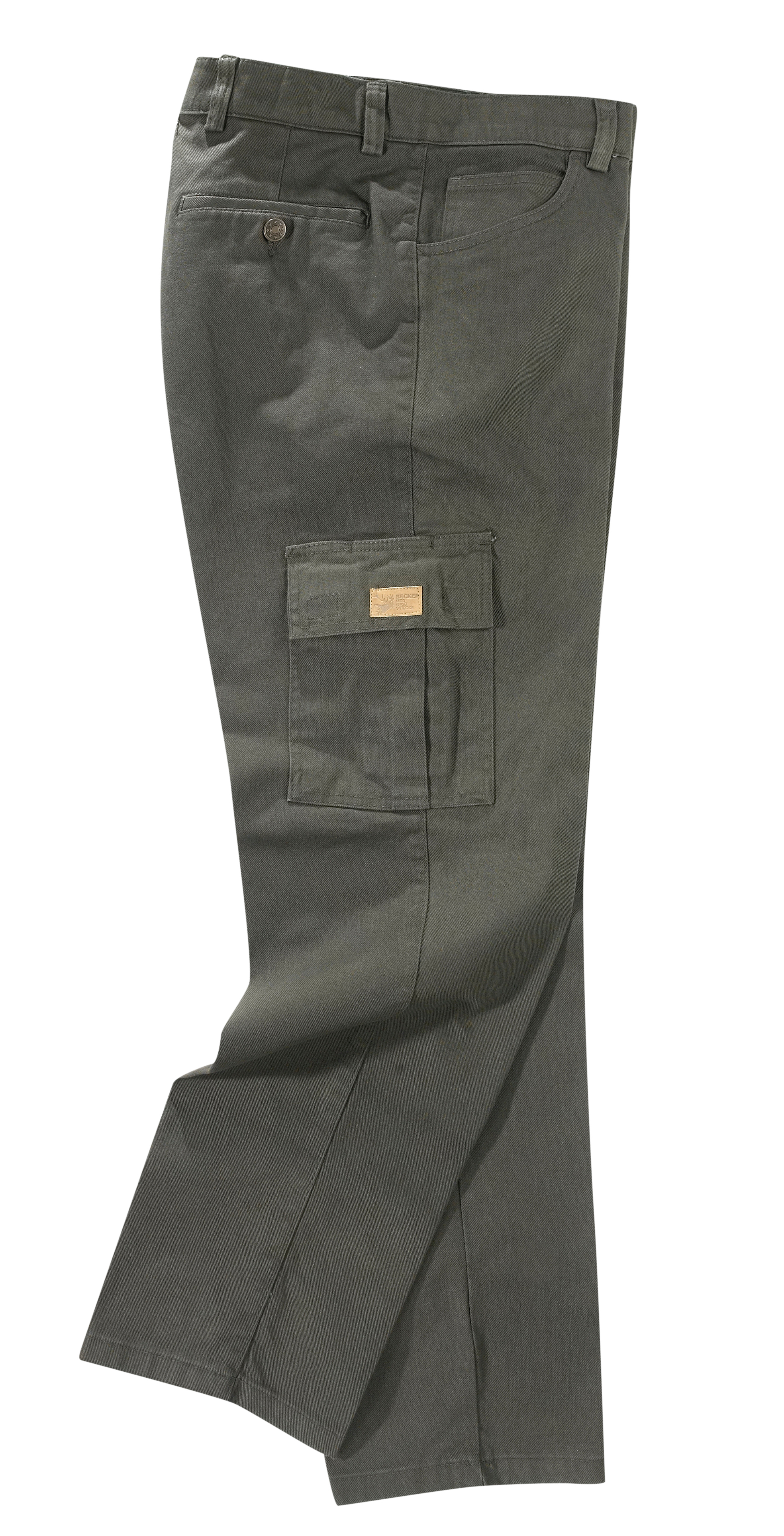 Jagdjeans oliv vorgewaschen aus Baumwolle 5-Pocket