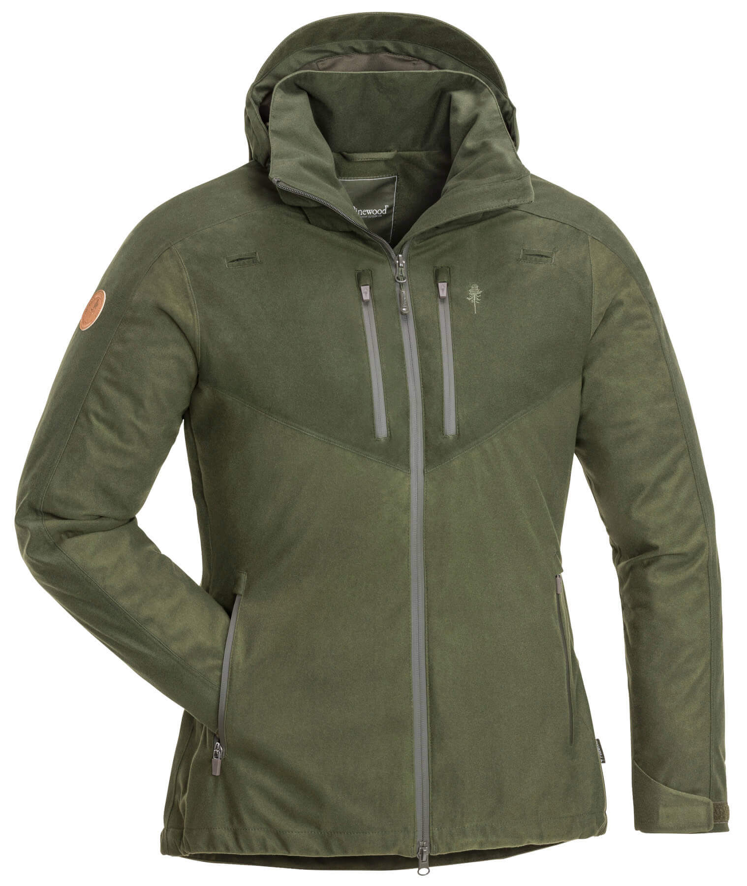 Damenjagdjacke Retriever Active mossgreen darkgreen mit Kapuze und Taschen