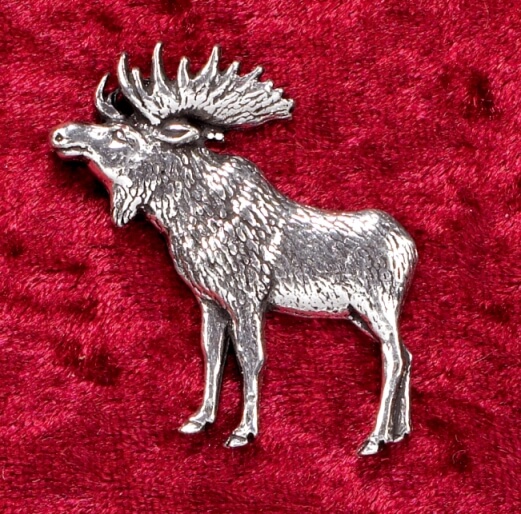 Hutanstecker Elch aus Zinn