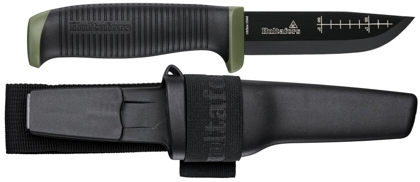 Outdoormesser OK4 mit rutschfestem Griff und Carbonstahlklinge von Hultafors