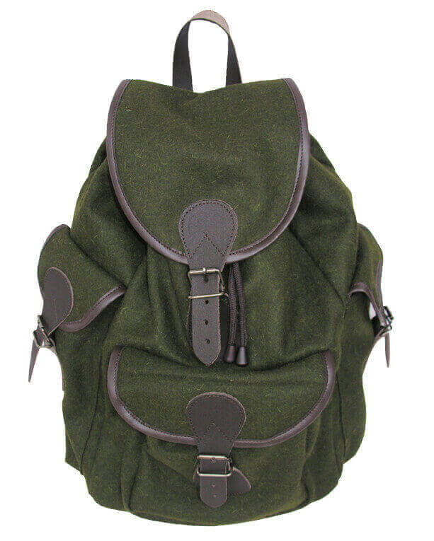 Lodenrucksack grün mit 3 Aussentaschen für Damen und Kinder Jagdversand Becker