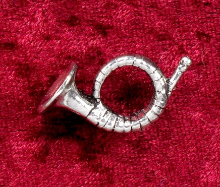 Hutanstecker Jagdhorn aus Zinn
