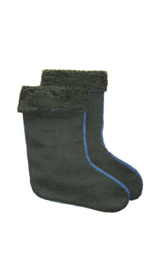 Faserpelzsocken für Gummistiefel beim Winteransitz