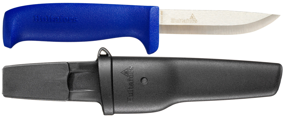Outdoormesser Hultafors mit Kohlenstoffstahl  und Plastikscheide