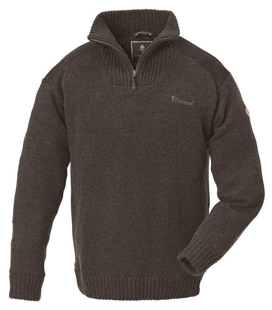 Troyer Hurricane braun mit Windbreaker und hohem Kragen von Pinewood